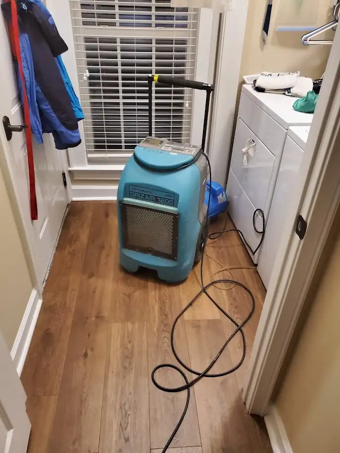 Commercial dehumidifier deployed for Flood Damage Cleanup in Bennington
